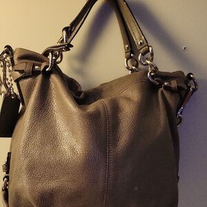Coach Dark Brown Leather Shoulder Bag